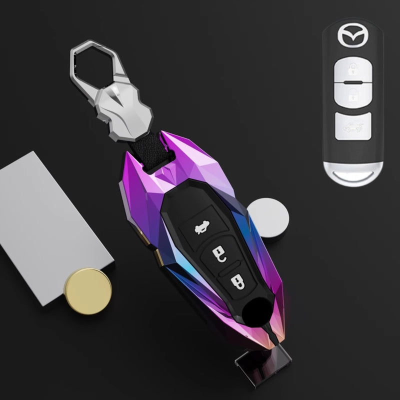 Chargez l&#39;image dans la visionneuse de la galerie, Mazda Zinc Alloy Car Key Fob Cover Case Remote For Mazda 2, 3, 5, 6, CX-3, CX-5, CX-7, CX-9
