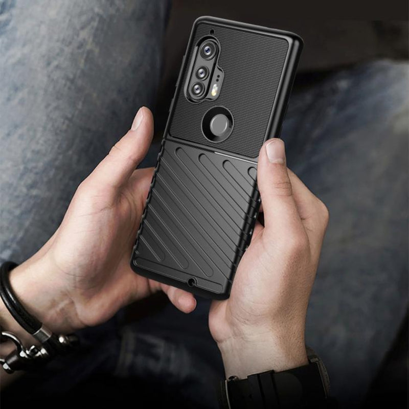Load image into Gallery viewer, Motorola Moto Edge Plus 2020 - Thunder Series Twill Texture Thickened Anti-fall Protection TPU Case - Polar Tech Australia
