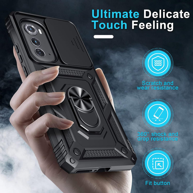Chargez l&#39;image dans la visionneuse de la galerie, [Magnetic Ring Kickstand][Camera Cover] Motorola Moto Edge 2022 - Shield Shockproof Rugged Heavy Duty Case - Polar Tech Australia

