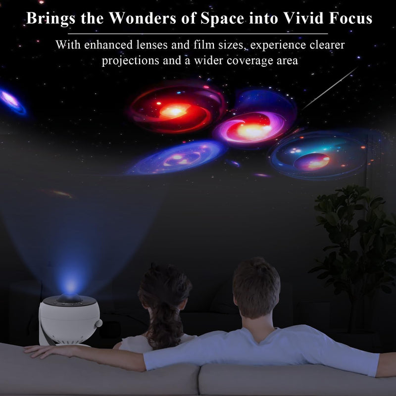 Cargue la imagen en el visor de la galería, Planetarium Projector Pro, Galaxy Projector Pro for Bedroom, Bluetooth Speaker | 13 HD 4K Film Sheets, Nebula Sky Light Projector For Kids Adults Desktop
