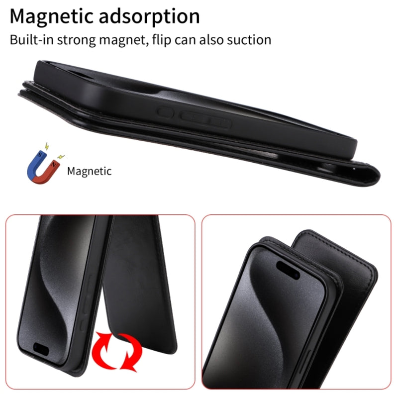 Load image into Gallery viewer, Honor Magic7 Pro (PTP-N49, PTP-AN10) - Magnetic Vertical Flip Leather Phone Case
