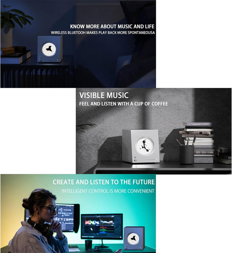 Cargue la imagen en el visor de la galería, Magnetic Fluid Bluetooth Speaker Portable Bluetooth 5.1 Wireless Outdoor Durable Speakers With Subwoofer 50W Stereo Sound Extra Bass Rhythm FerroFluid Acoustics New Experience
