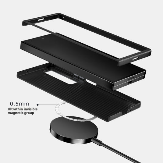 Samsung Galaxy Z Fold 6 (SM-F956) - Carbon Fiber Series 6D Micro Relief MagSafe Phone Case