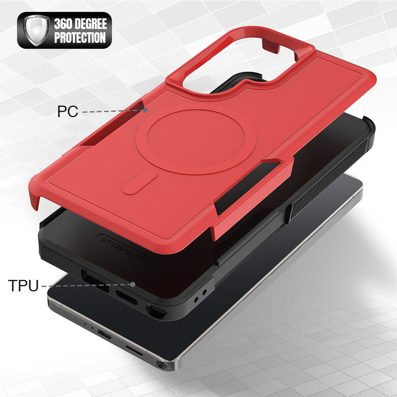 Cargue la imagen en el visor de la galería, Samsung Galaxy S26 / S26 Plus / S26 Ultra - PC + TPU 2-in-1 Magnetic Shockproof Protective Case
