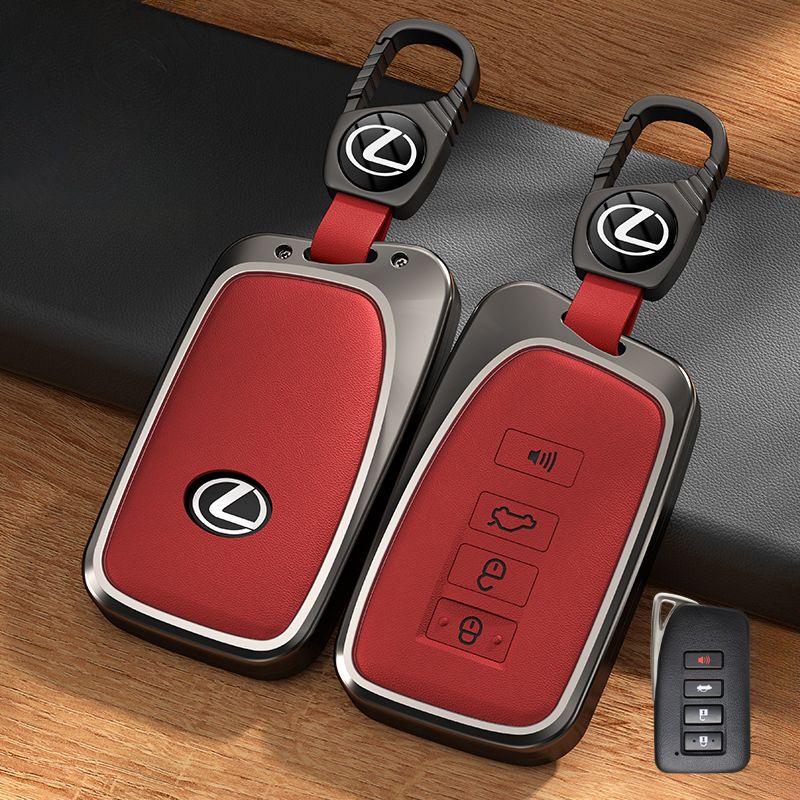 Cargue la imagen en el visor de la galería, Lexus Aluminum Alloy + PU Leather Car Key Fob Case Cover For ES200, ES300h, RX350h, RX300, NX200, NX260 - Polar Tech Australia
