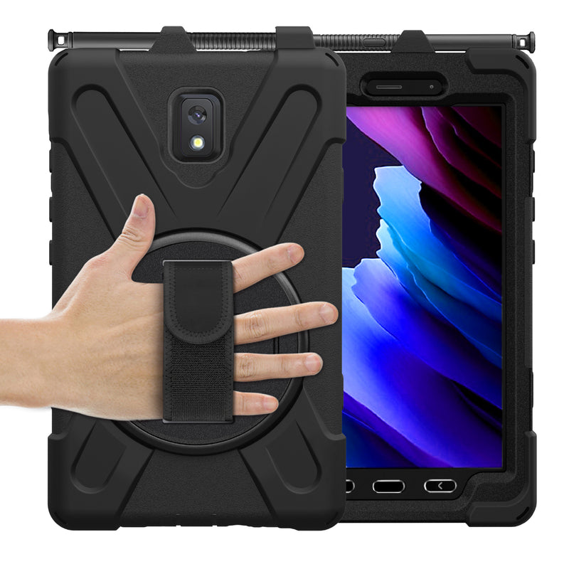 Cargue la imagen en el visor de la galería, Samsung Galaxy Tab Active 3 &amp; 5 8&quot; 2020 Heavy Duty 360 Degree Rotate Stand Hand Strap Case - Polar Tech Australia
