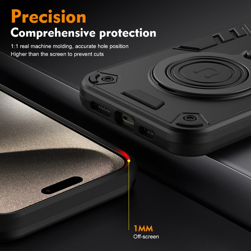 Load image into Gallery viewer, Motorola Moto E32 - Metal Ring 360 Degree Rotating Holder PC Hybrid TPU Phone Case
