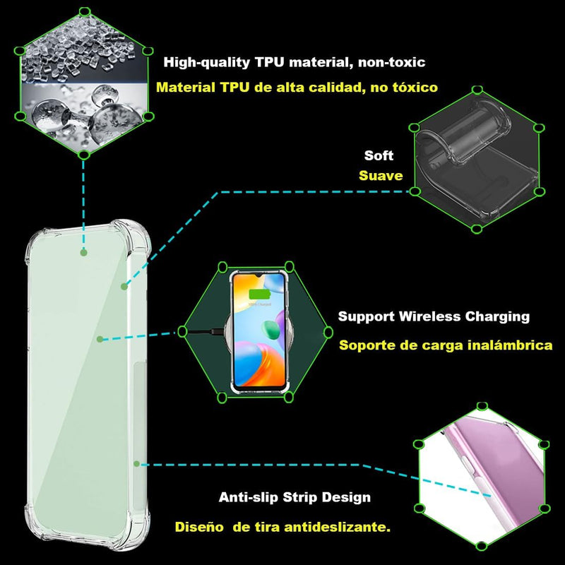 Chargez l&#39;image dans la visionneuse de la galerie, Motorola Moto G35 - AirPillow Cushion Transparent Soft Clear TPU Four Corners Protective Case - Polar Tech Australia
