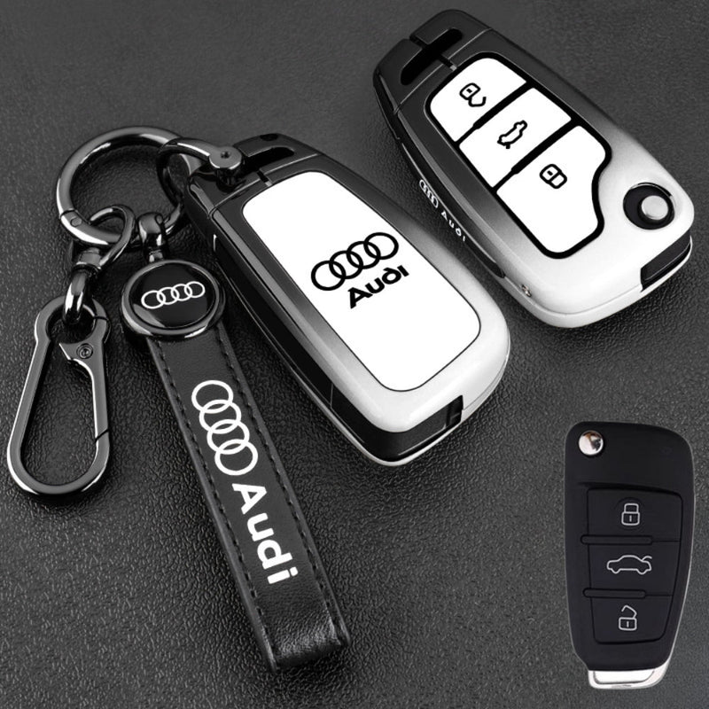 Cargue la imagen en el visor de la galería, Audi Stylish with Cool Shockproof Car Key Protective Fob Case Cover For A3, A4, A5, A6, Q2, Q3, Q5, Q7, Q8, e-tron
