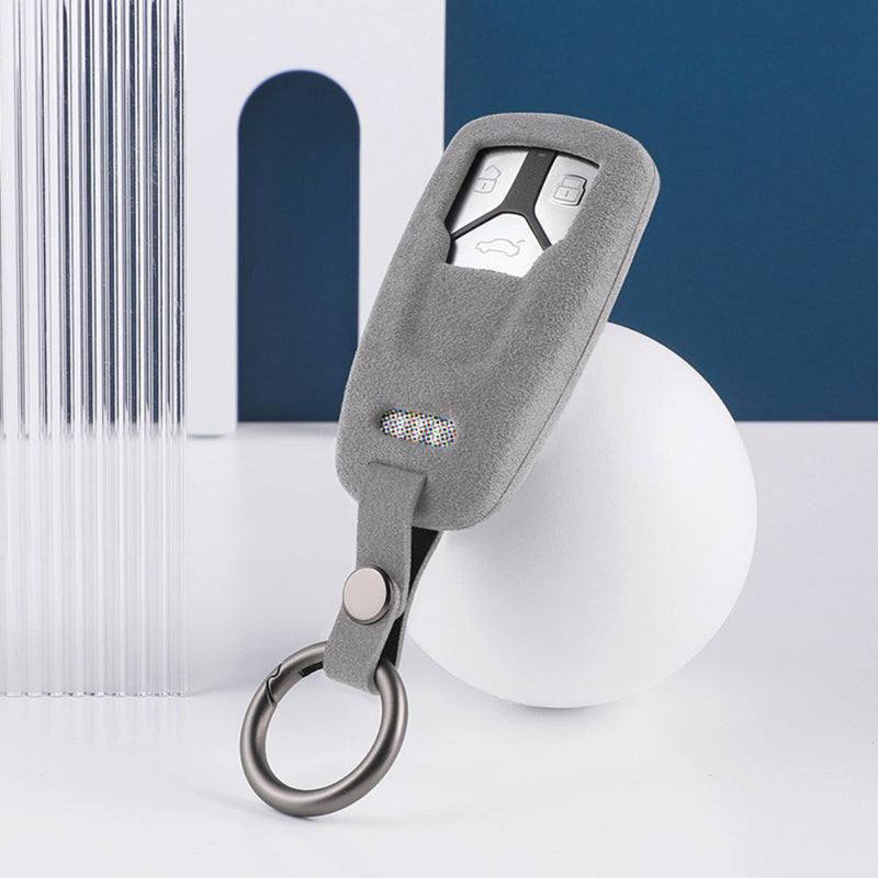 Load image into Gallery viewer, Audi Alcantara Remote Car Key Fob Case Cover For A4, A5, A6, Q5, Q7, S4, S5, S7
