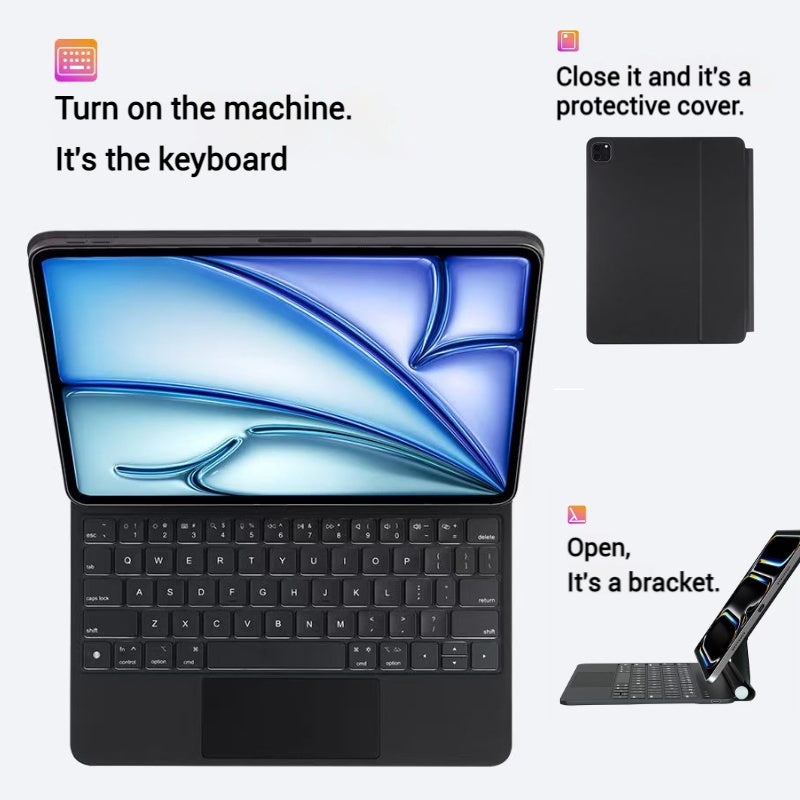 Chargez l&#39;image dans la visionneuse de la galerie, [With Touchpad][Magic Keybord] Apple iPad Pro 13-inch 7th Gen (2024) Smart Multi-Touch Trackpad Magnetic Wireless Keyboard Case With RGB Backlit - Polar Tech Australia

