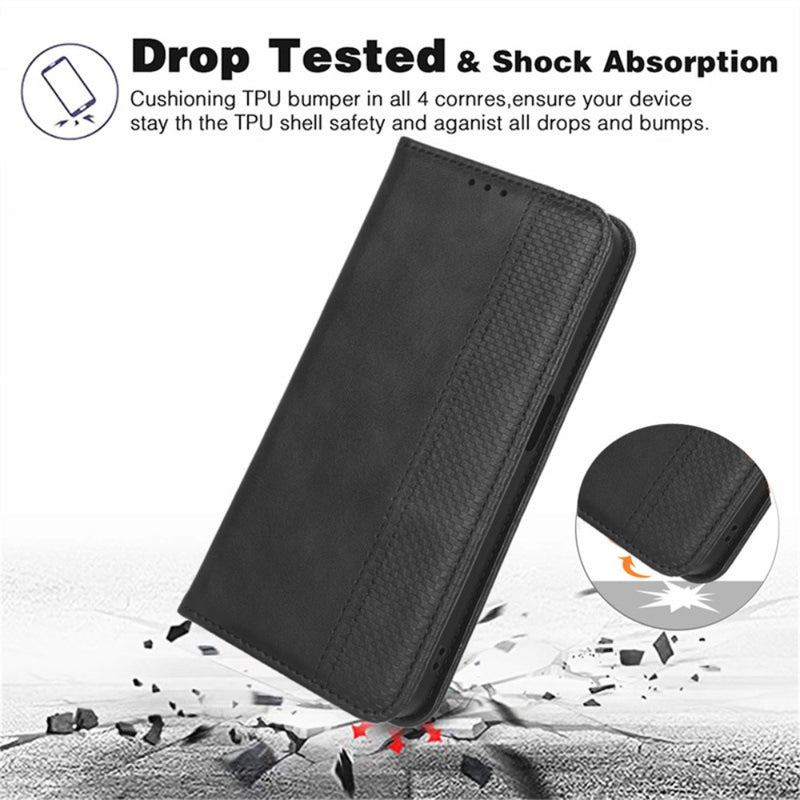 Load image into Gallery viewer, Nokia C210 - Magnetic Buckle Retro Texture Leather Phone Case
