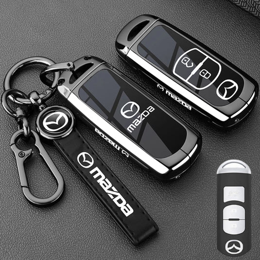 Mazda Zinc Alloy Car Key Fob Protective Case Cover For CX5, CX3, CX30, CX7, CX9, Mazda 2, 3, 6
