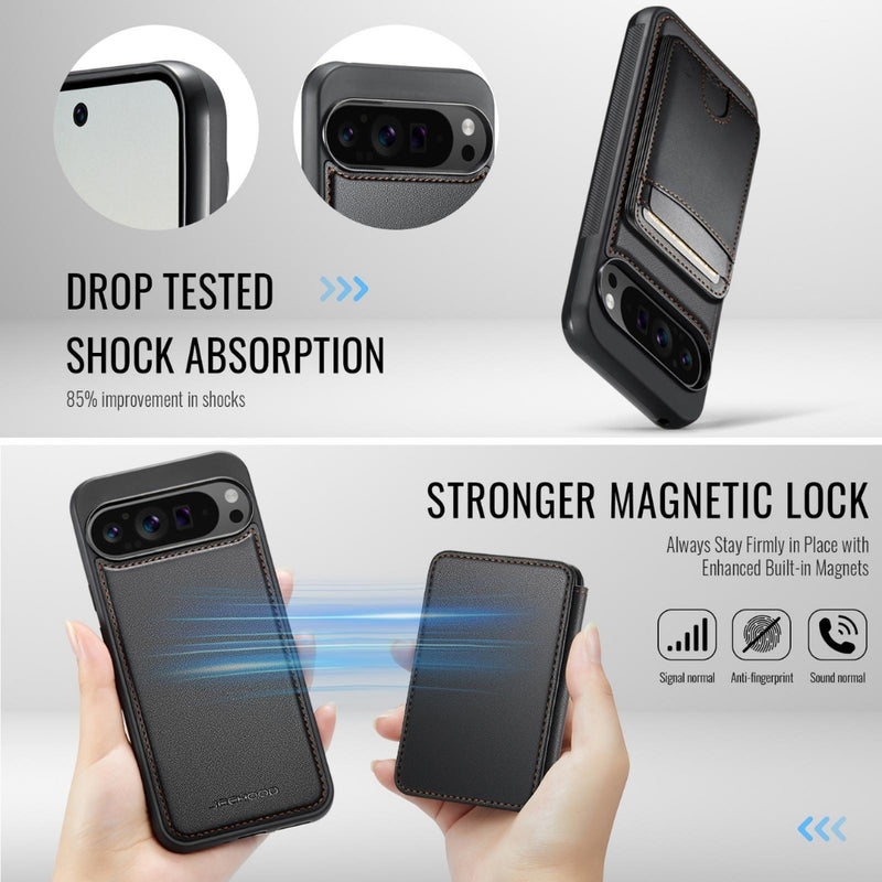 Cargue la imagen en el visor de la galería, Google Pixel 11 / 11 Pro - Flip Card Bag MagSafe Split RFID Leather Phone Case
