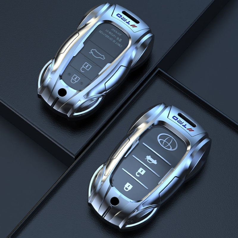 Load image into Gallery viewer, Toyota Metal Cool Fashionable Car Key Fob Case Cover For Crown, Corolla, Camry, C-HR, BZ4X, Prado, RAV4, Avalon, Prius, Alpharo, Mirai
