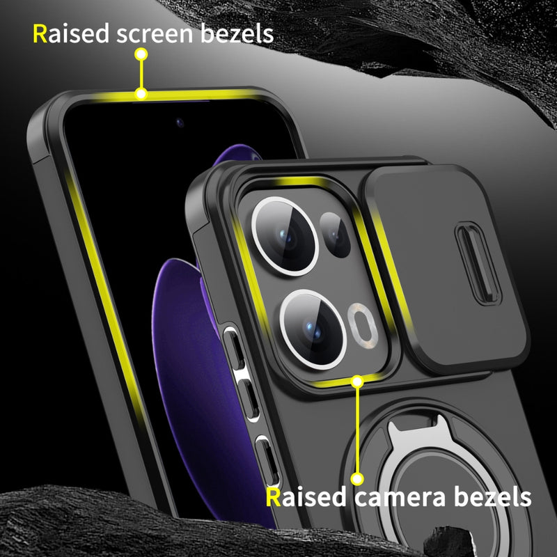 Cargue la imagen en el visor de la galería, [Built-in Stand][With Slide Lens Cover] OPPO Reno13 F 4G/5G - Anti-Drop Protective Shell Case - Polar Tech Australia
