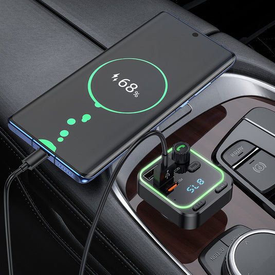 [BC53] HOCO Dual USB + PD USB-C Port 20W Car Charging Adapter With FM Transmitter