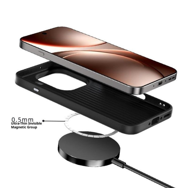 Cargue la imagen en el visor de la galería, [Magsafe Compatible] OPPO Find X9 - Carbon Fiber Series 6D Micro Relief MagSafe Phone Case
