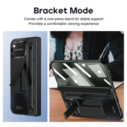 Google Pixel 11 Pro Fold - Electroplated Hinge Full-Cover Shockproof Case (With Stylus Pen)