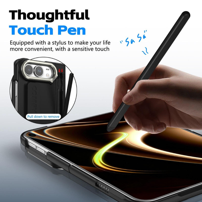Chargez l'image dans la visionneuse de la galerie, Apple iPhone Ultra / Fold - Film Integrated Lens Frame Bracket Phone Case with Wristband / Pen
