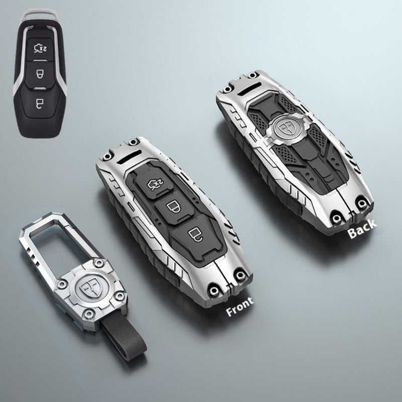 Chargez l&#39;image dans la visionneuse de la galerie, Ford Heavy-Duty Mecha Car Key Fob Case Cover For Mondeo, Focus, Mustang, Fusion, Raptor F-150, F-250, F-350, F-450, F-550, Edge, Explorer, Maverick
