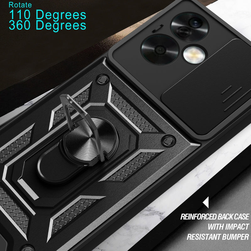 Load image into Gallery viewer, OPPO A5 Pro 4G/5G - Shockproof Armour Heavy Duty Phone Case with Ring Holder &amp; Camera Protection - Polar Tech Australia
