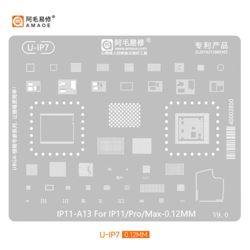 Load image into Gallery viewer, [Amaoe] [Stencil] BGA Reballing Solder Paste Stencil For iPhone CPU Universal Soldering Mesh - Polar Tech Australia
