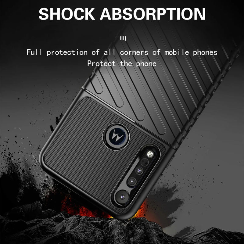 Load image into Gallery viewer, Motorola Moto G Pure (2021) - Thunder Series Twill Texture Thickened Anti-fall Protection TPU Case - Polar Tech Australia
