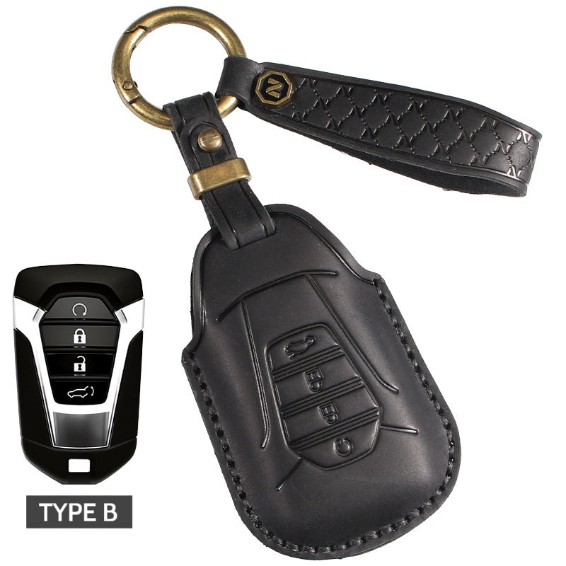 Cargue la imagen en el visor de la galería, Isuzu Genuine Leather Full-cover Design Car Key Case Cover for D-Max, MU-X, Ruimai, RE-MAX
