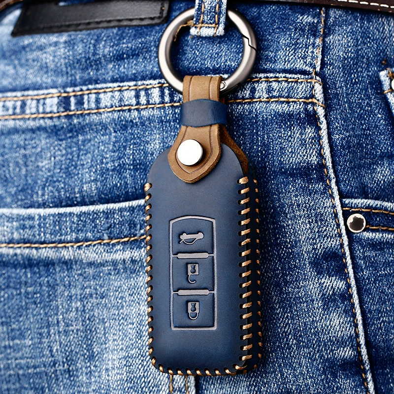 Chargez l&#39;image dans la visionneuse de la galerie, Mitsubishi Genuine Leather Full Protection Smart Key Fob Case Cover For Outlander, ASX, Pajero Sport, Eclipse Cross
