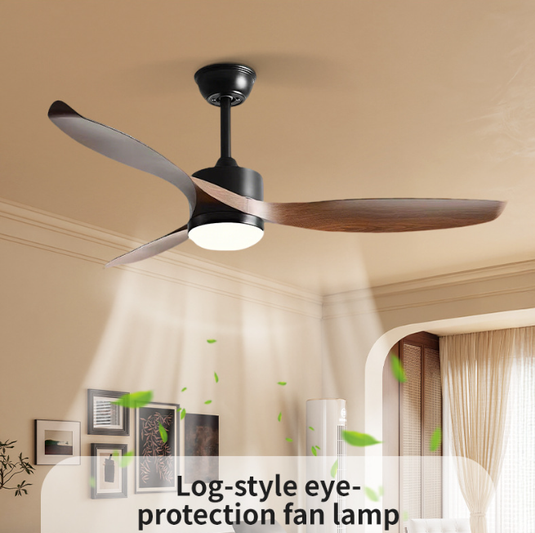 Tuya Smart DC Ceiling Fan with LED Light – Tuya WiFi App Control, 3 Colour Lighting, 6 Speeds, APP Remote Control, Grain Blades