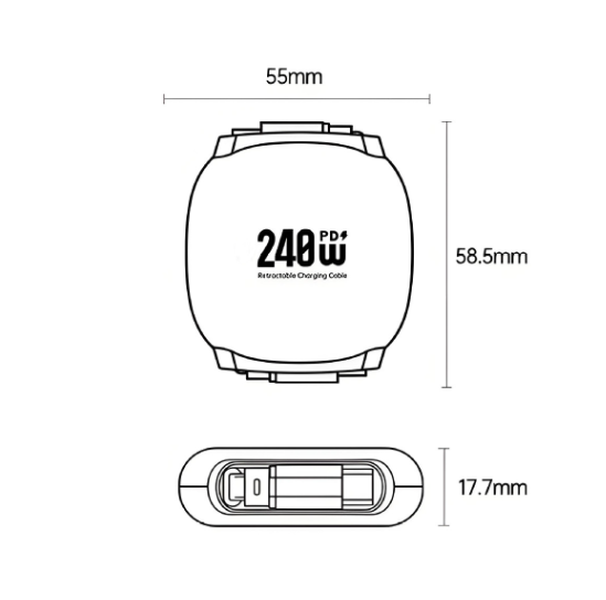 Load image into Gallery viewer, [Retractable] Universal PD 240W USB-C Type-C Charging &amp; Data Cable (1M) - Polar Tech Australia
