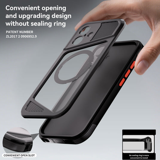 [Magsafe Compatible] [GTM Series][Latest Version] Apple iPhone 17/Air/Pro/Pro Max - Redpepper Shellbox Full Covered Metal Waterproof Heavy Duty Tough Armor Case