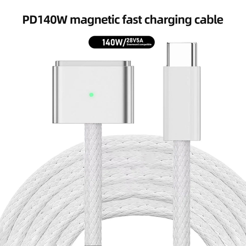 Chargez l&#39;image dans la visionneuse de la galerie, [2M] Type-C / USB-C to Magsafe 3 PD 140W Braided Heavy Duty Cable - Polar Tech Australia
