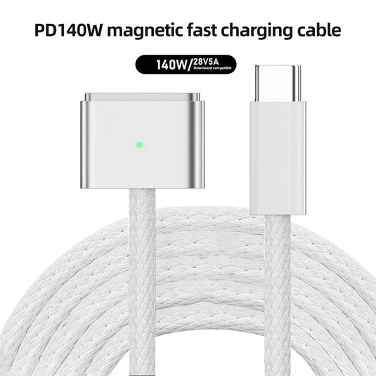 [2M] Type-C / USB-C to Magsafe 3 PD 140W Braided Heavy Duty Cable - Polar Tech Australia