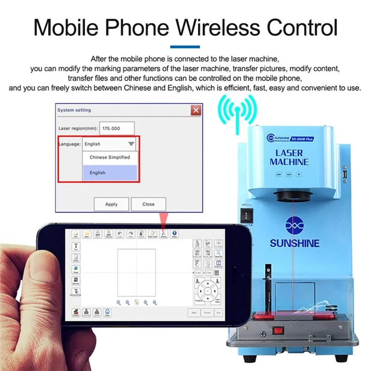 Chargez l&#39;image dans la visionneuse de la galerie, [SS-890B Plus] SUNSHINE Multi-functional Fiber Laser Marking Machine Mobile Phone Back Cover Remover - Polar Tech Australia

