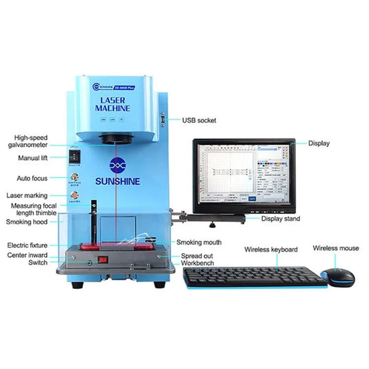 [SS-890B Plus] SUNSHINE Multi-functional Fiber Laser Marking Machine Mobile Phone Back Cover Remover - Polar Tech Australia