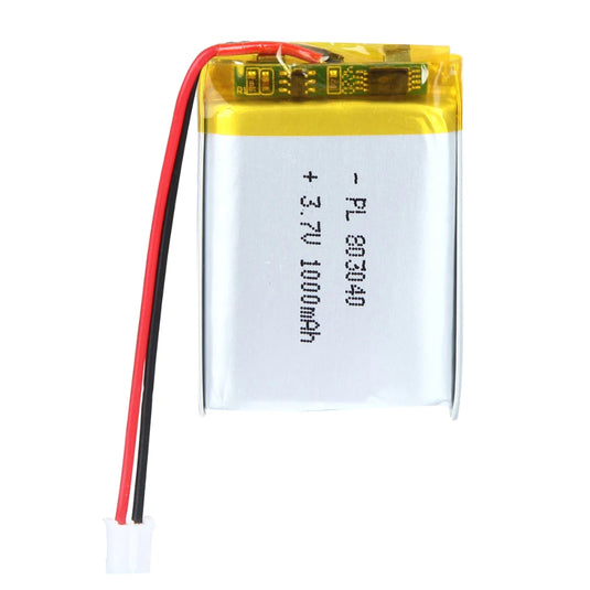 [PH2.0-JST Connector][803040] Universal 1000mAh 3.7V Rechargeable Li-Ion Lithium Polymer Battery - Polar Tech Australia