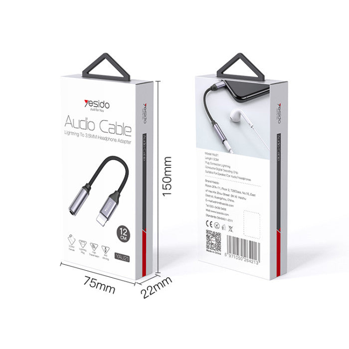 Cargue la imagen en el visor de la galería, [Lightning Port] Yesido iPhone iPad Lightning to 3.5mm Audio Headphone Jack Adapter
