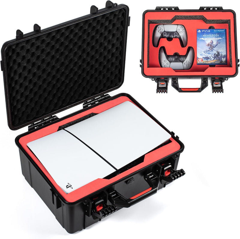 Chargez l&#39;image dans la visionneuse de la galerie, SONY PlayStation 5 Slim / PS5 Slim - Heavy Duty Waterproof All-in-one Multifunction Durable Carry Box Travel Storage Suitcase
