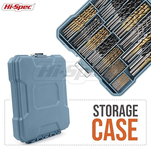 Load image into Gallery viewer, Hi-Spec 130 Piece drill Set DIY drilling in metal, wood and plastic with HSS steel drill with titanium coating
