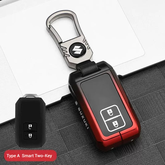 Suzuki Zinc Alloy + Silicone Car Key Fob Case Cover For Dzire, Ertiga, Vitara, Brezza, Baleno, HustlerJimny,