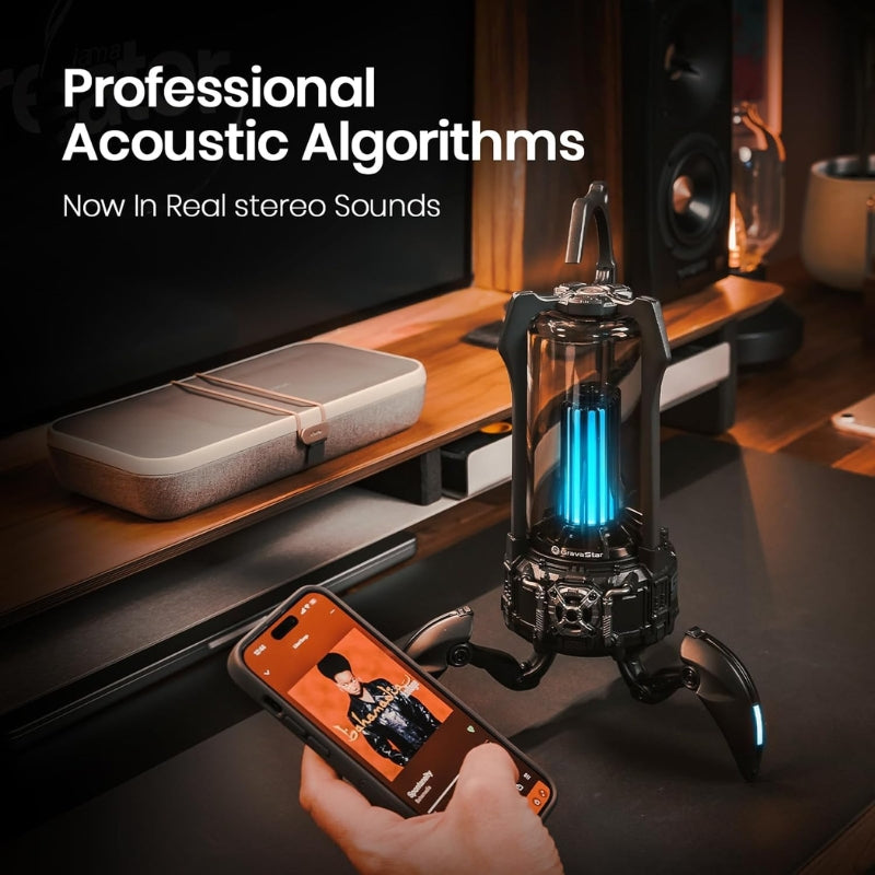 Cargue la imagen en el visor de la galería, GravaStar Supernova Bluetooth Wireless Speaker with LED Table Lamp Speaker, 9H Playtime, TWS Pairing
