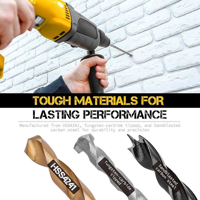 Load image into Gallery viewer, Hi-Spec 63 in 1 Multi Steel Drill Bits &amp; Screw Nut Driver Bit Set Drilling Metal, Wood, Brick &amp; Concrete Accessories With Storage Case

