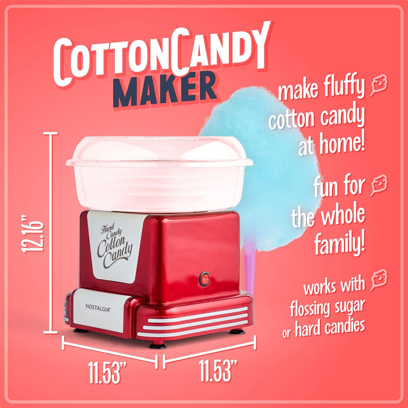 Load image into Gallery viewer, Nostalgia Electrics Cotton Candy Machine - Mini Automatic DIY Cotton Candy Maker - Perfect Gift for Home Party Use - Polar Tech Australia

