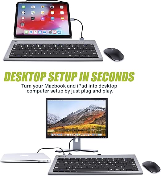 [11-in-1][With keyboard] Type C USB 3.0 HDMI DP Ethernet PD 100W  – Computer Port Expansion with Multiple Interfaces (COMBO Card Reader + HUB) Dock Station - Polar Tech Australia