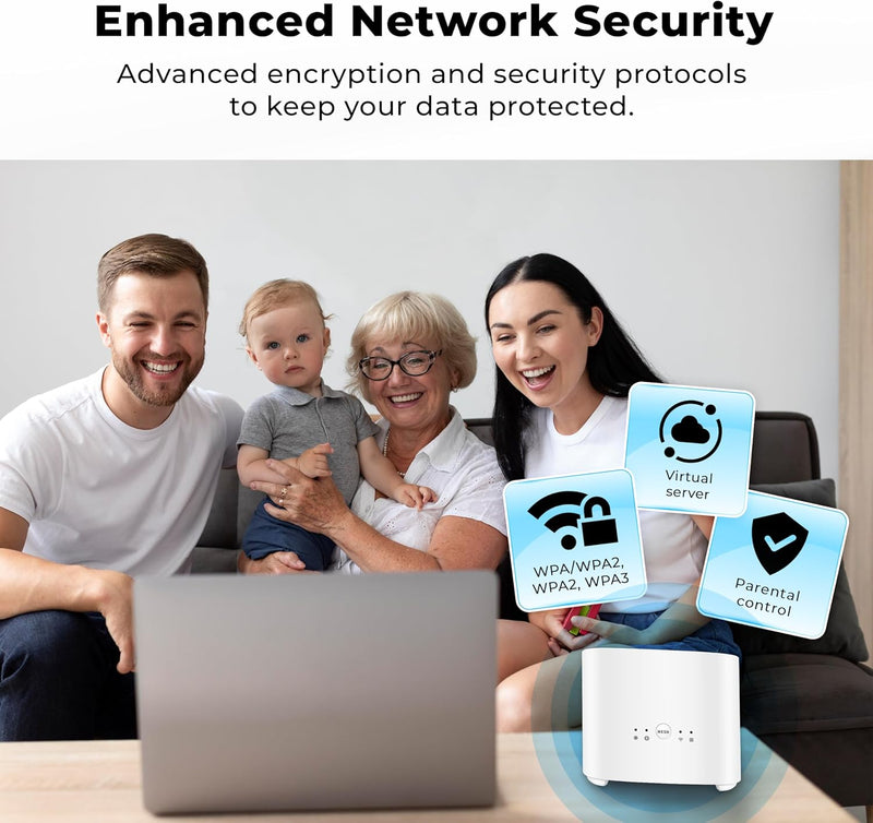 Load image into Gallery viewer, GP-AX3000-D Dual-Band WiFi6 Mesh Wireless Router, 3Gbps WAN/LAN Port, 160 MHz Channel, Strongly Supports 8K Streaming, HomeShield Security, Gaming, and Smart Home - Polar Tech Australia
