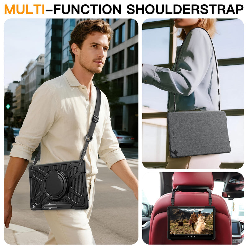 Load image into Gallery viewer, Microsoft Surface Pro 12 (2025) - 360 Degree Rotate Shockproof Heavy Duty Tough Stand Case Cover With Pen Holder
