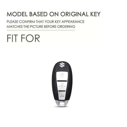 Suzuki Handcrafted Genuine Leather Car Key Fob Case Cover For Vitara, SX4, S-Cross, Ciaz, Baleno