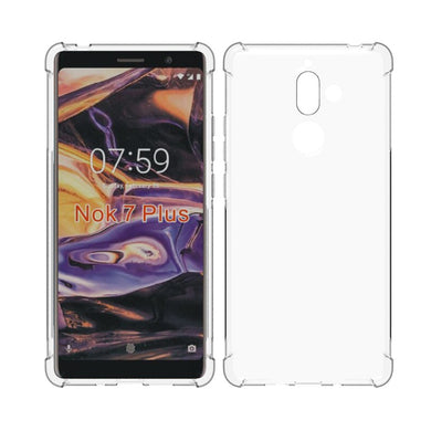 Nokia 7 Plus - AirPillow Cushion Transparent Soft Clear TPU Four Corners Protective Case - Polar Tech Australia